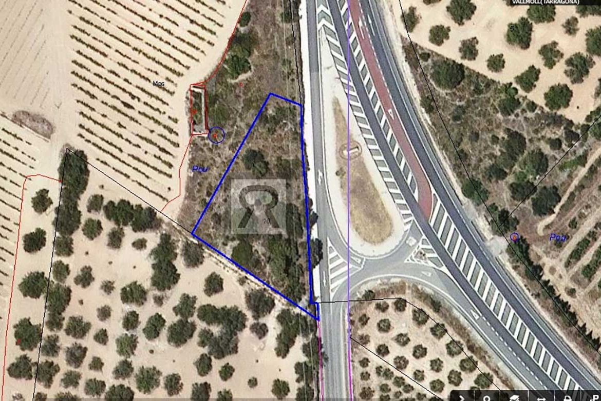 Parcela rústica de 1600m² para recreo | Vallmoll (Tarragona) - Mapa